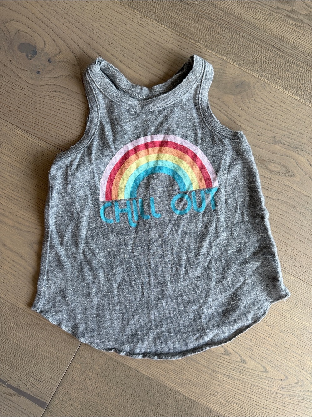 Chaser Grey Tank Top Rainbow "Chill Out" Graphic